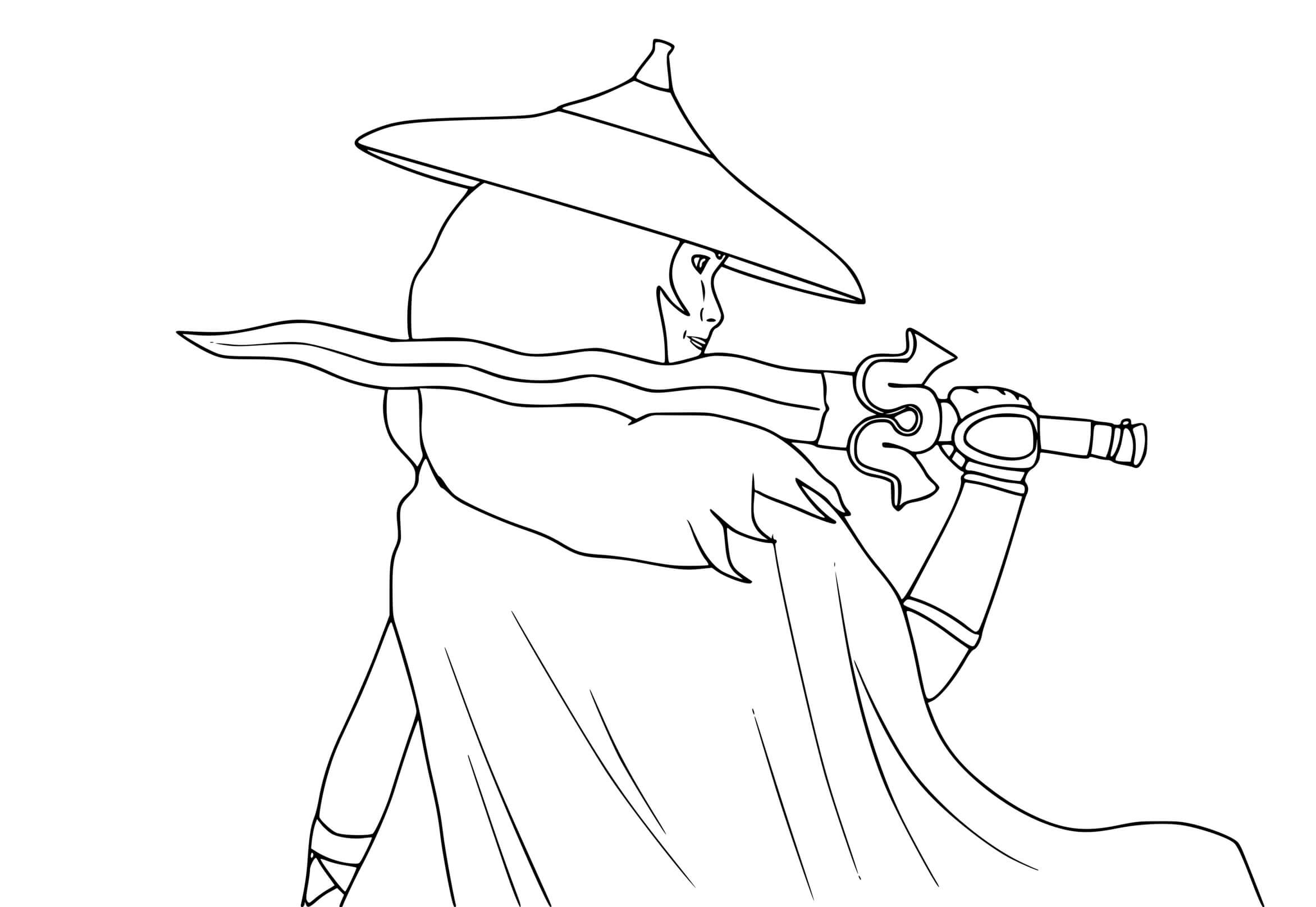 Coloriage Raya Retour A Kumandra - Raya et le Dernier Dragon à imprimer