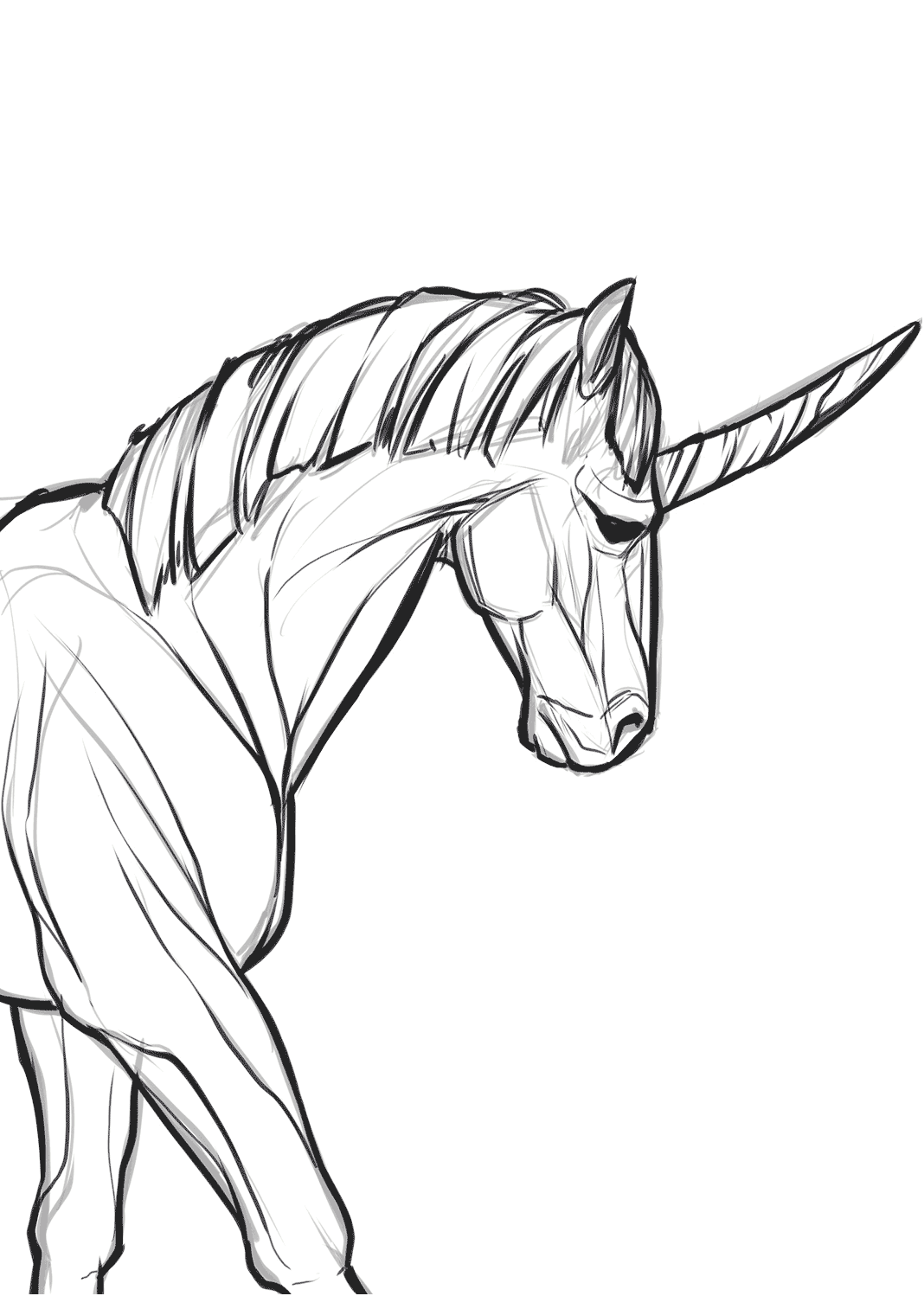 Coloriage Realistic Real Licorne - Licorne à imprimer
