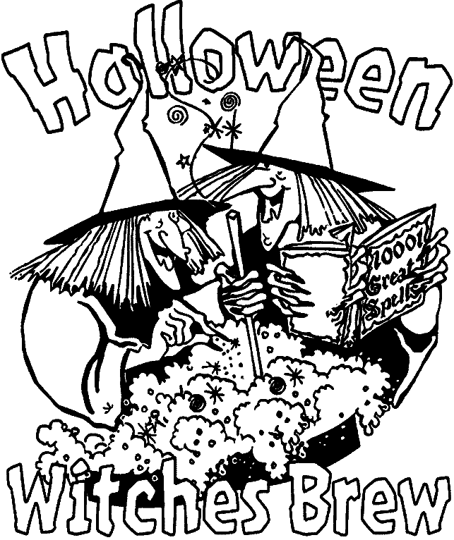 Coloriage Recette De Sorcières Pour Halloween - Halloween sorciere à imprimer