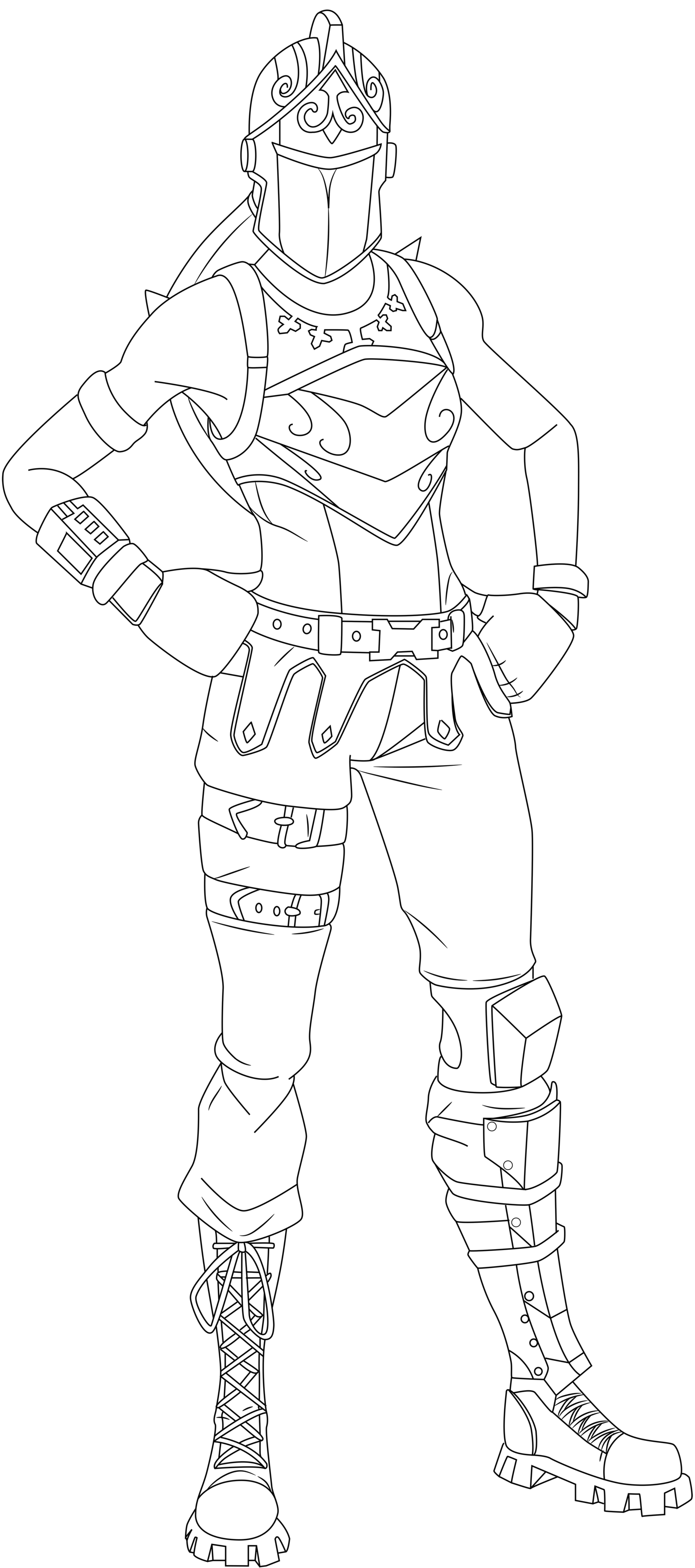 Coloriage Red Knight Fortnite Skin Hd - Fortnite à imprimer