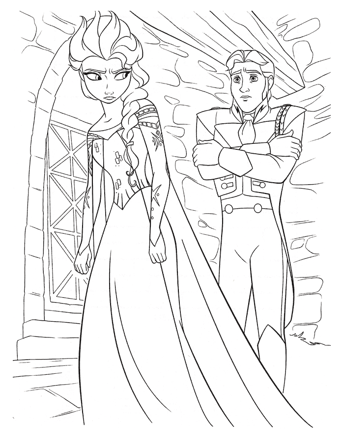 Coloriage Reine Des Neiges Eksa Fâché Contre Prince Hans - La Reine des neiges à imprimer