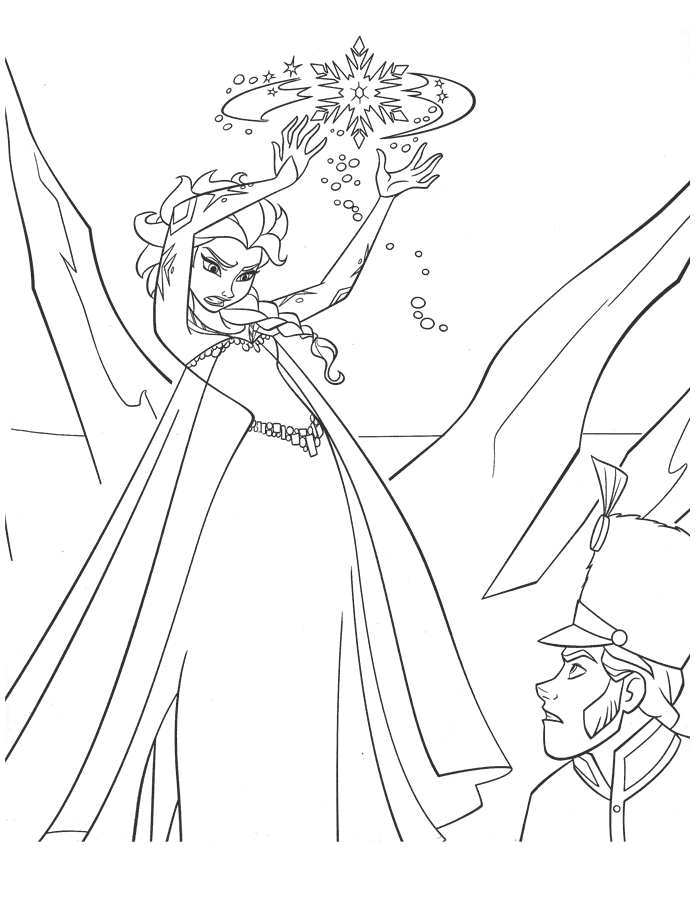 Coloriage Reine Des Neiges Elsa Est Fâché - La Reine des neiges à imprimer