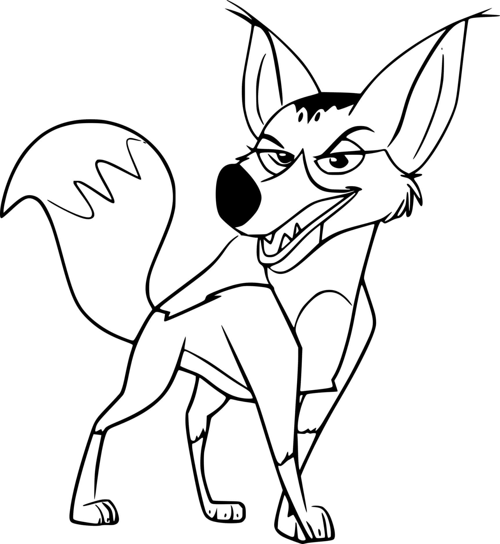 Coloriage Reirei Jackal - La Garde du Roi lion à imprimer