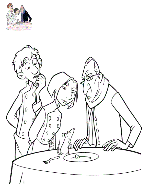 Coloriage Remy A Mange Tout Le Repas Ratatouille - Ratatouille à imprimer