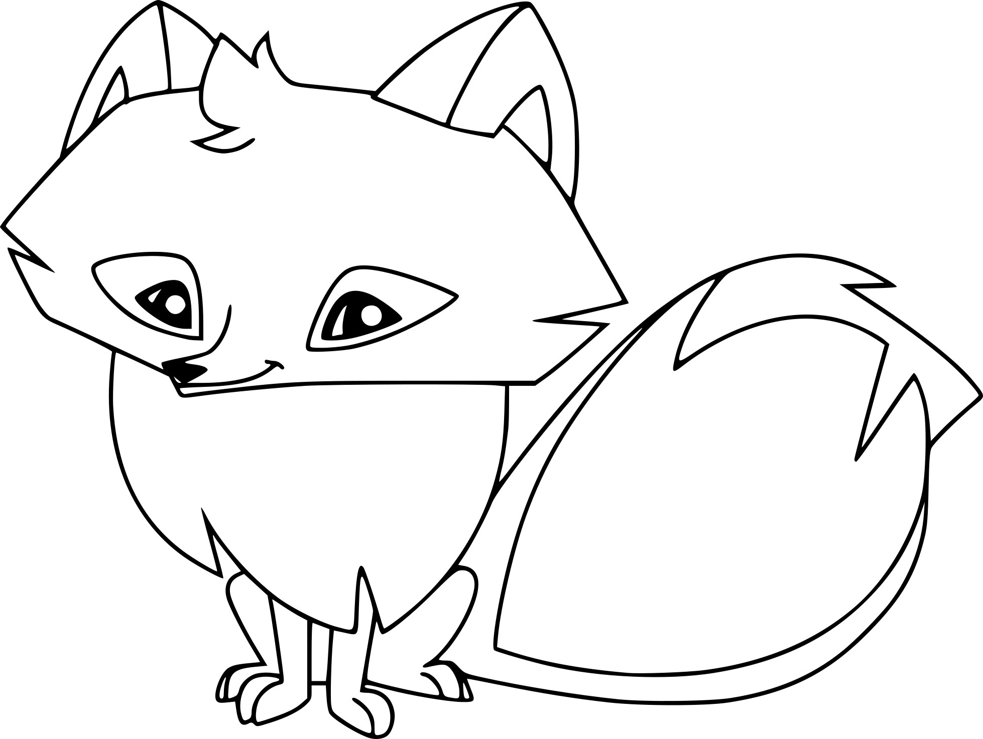 Coloriage Renard Arctique - Renard à imprimer