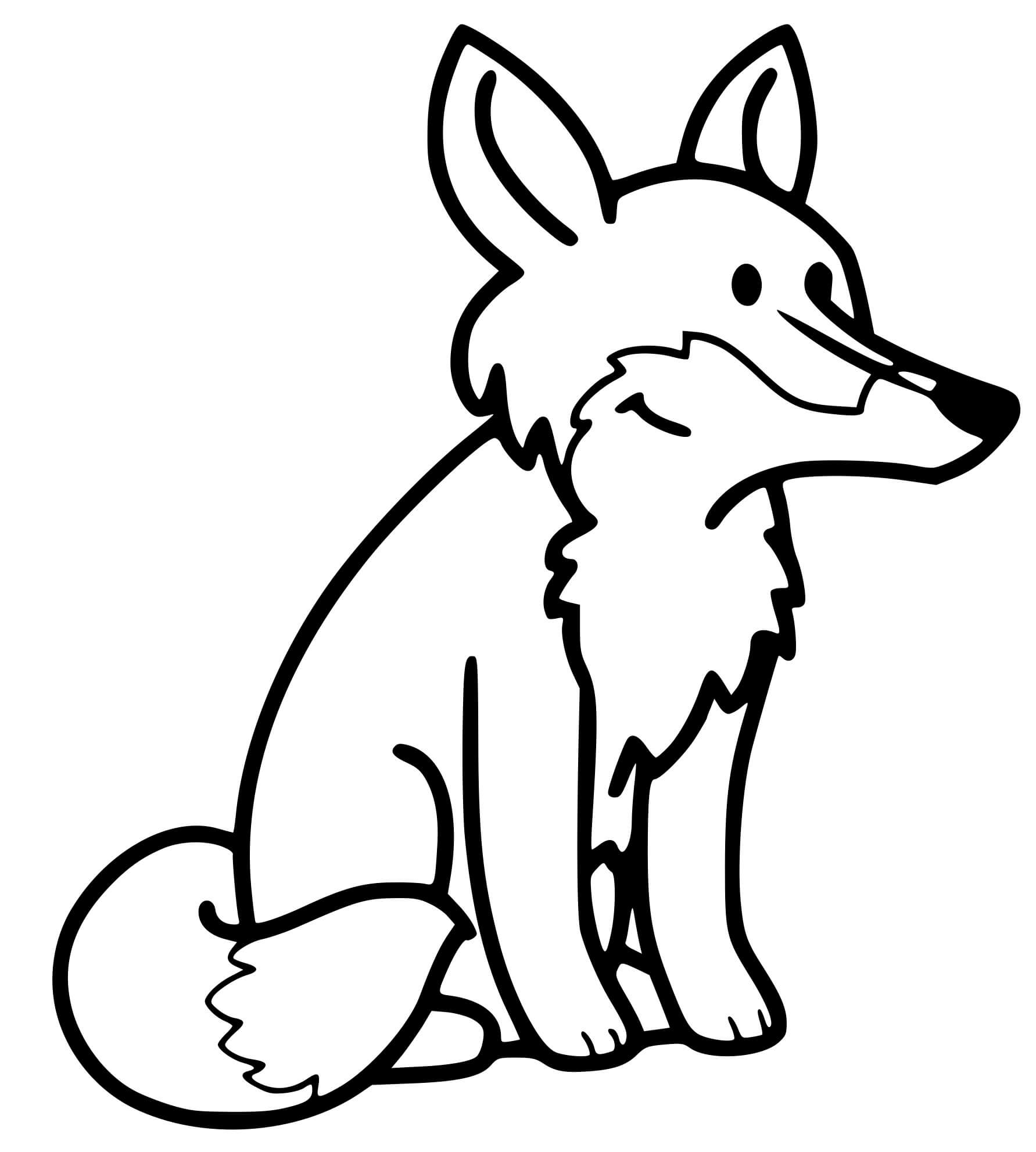 Coloriage Renard Est Rapide Et Peut Foncer A 60 Kmh - Renard à imprimer