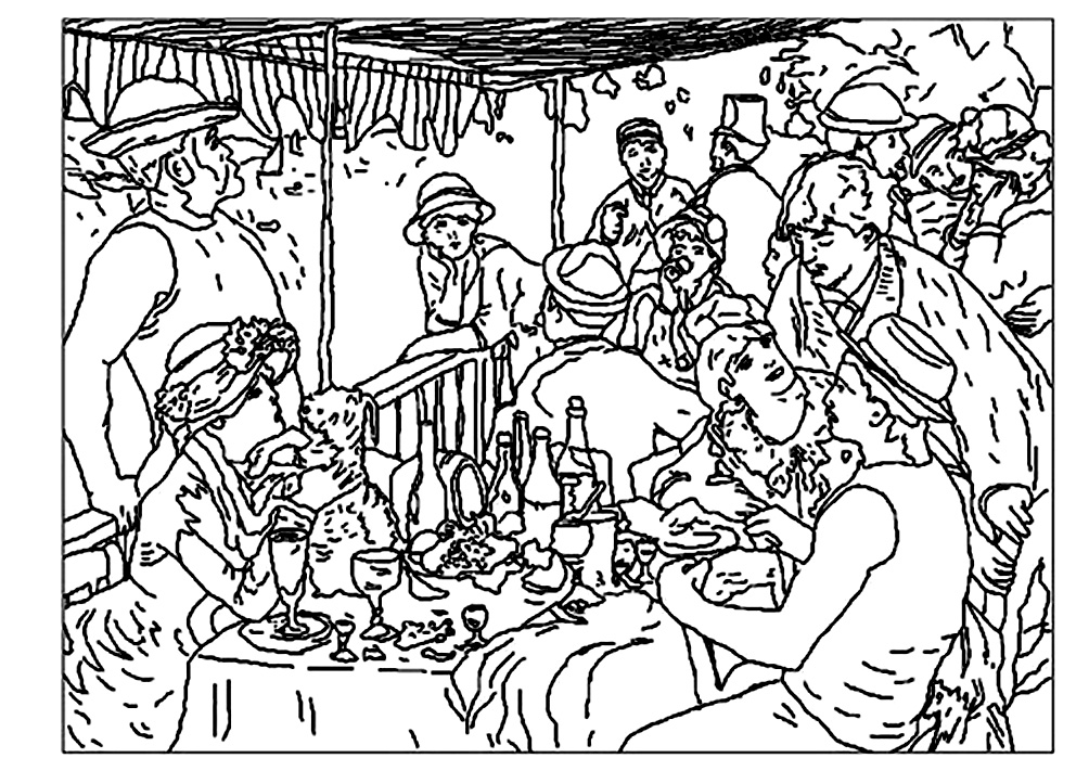 Coloriage Renoir - Art à imprimer