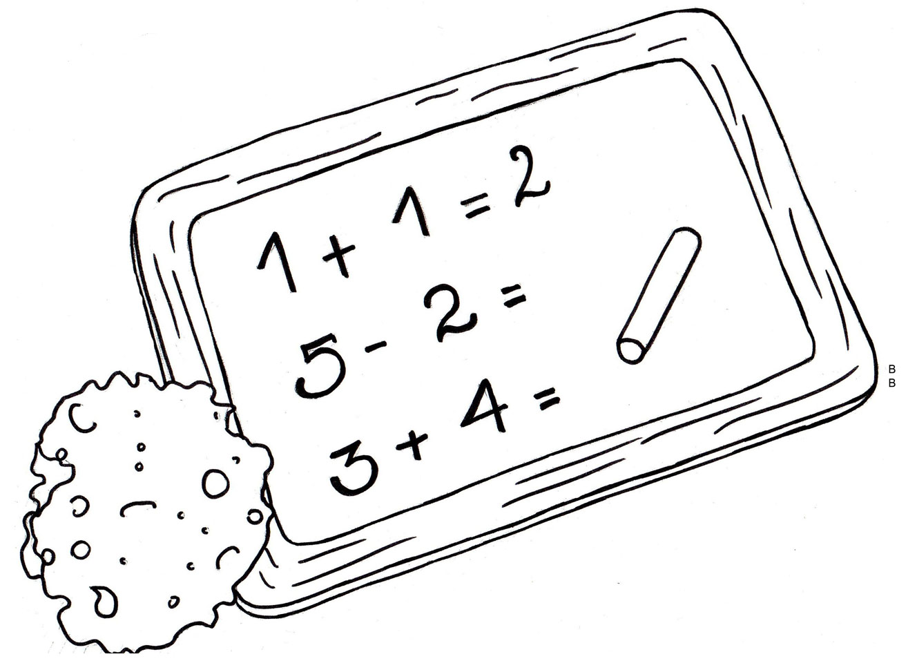 Coloriage Rentrée Scolaire École Calcul Tableau - École à imprimer