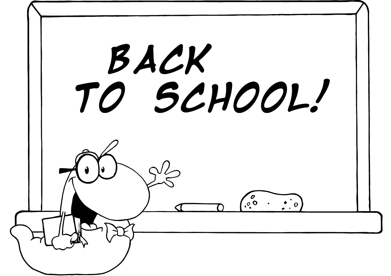 Coloriage Retour Scolaire Tableau Maître Enseignant - Rentrée scolaire à imprimer