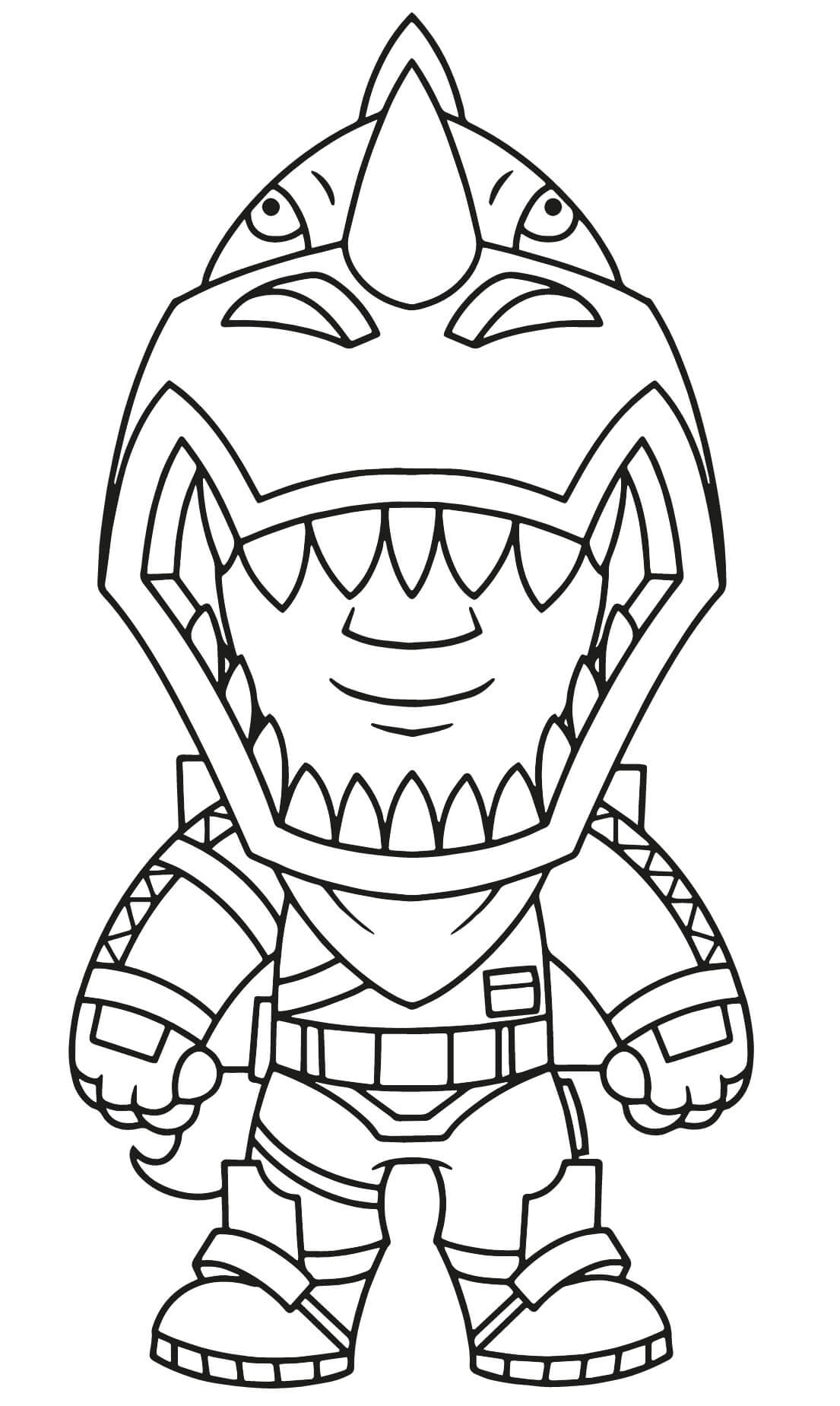 Coloriage Rex - Fortnite à imprimer