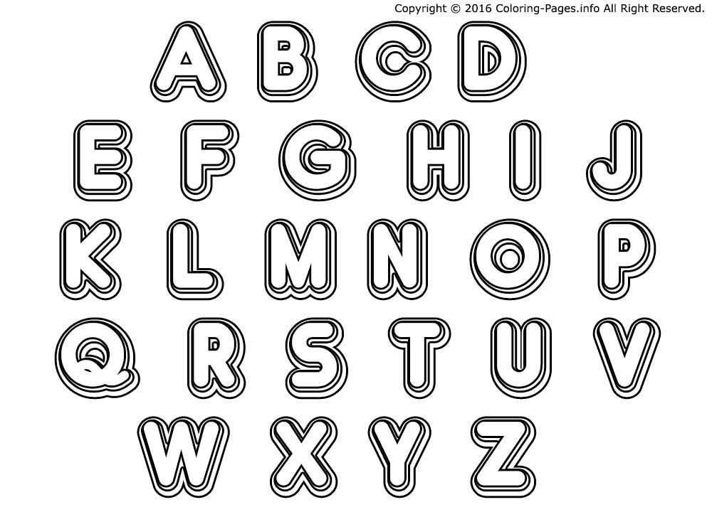 Coloriage Rigolo Alphabet Maternelles - Alphabet à imprimer