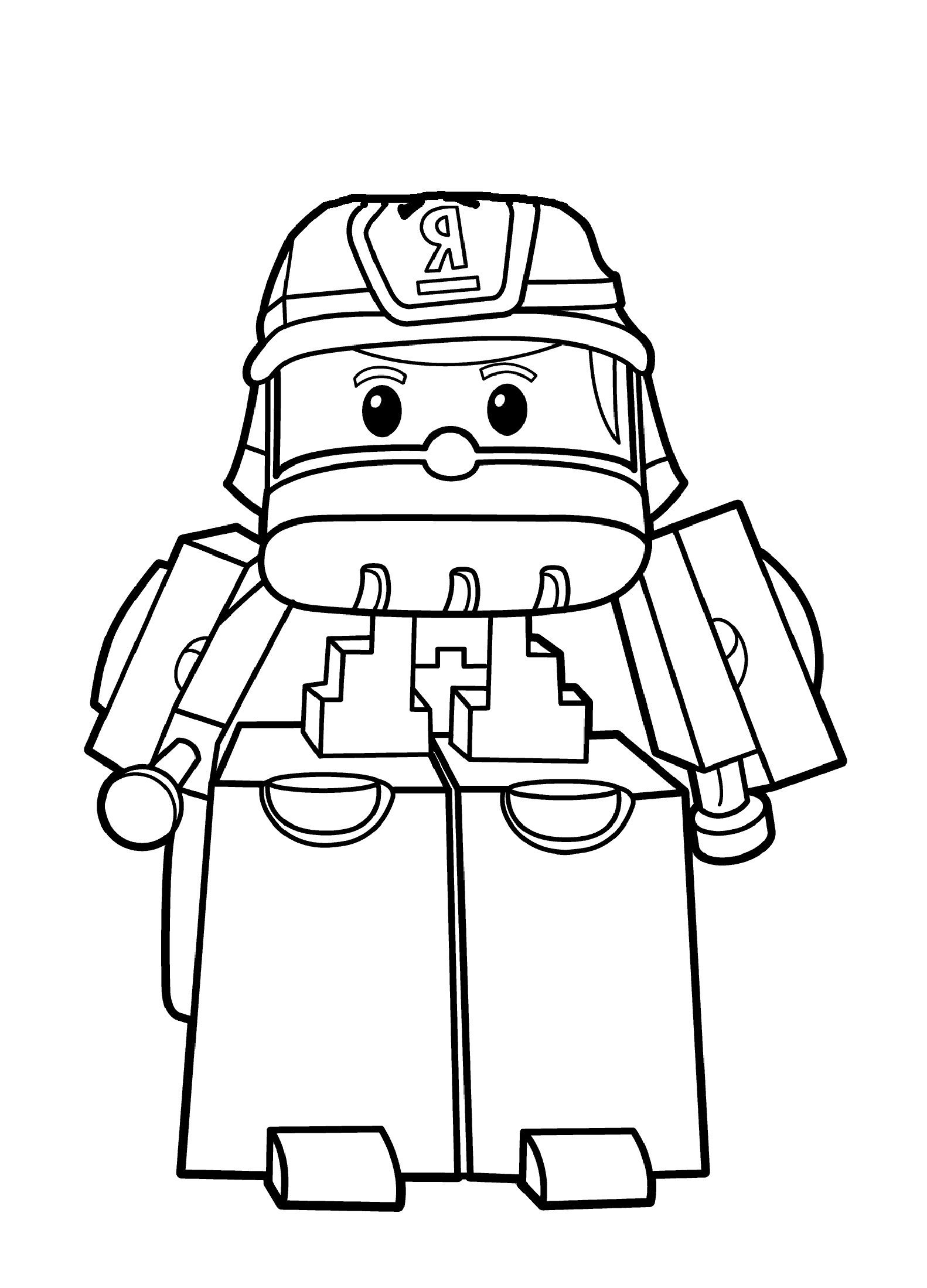 Coloriage Robocar Poli Voiture - Robocar poli à imprimer