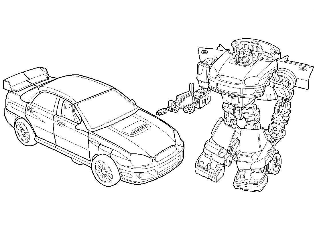 Coloriage Robot Car Poli - Robot à imprimer