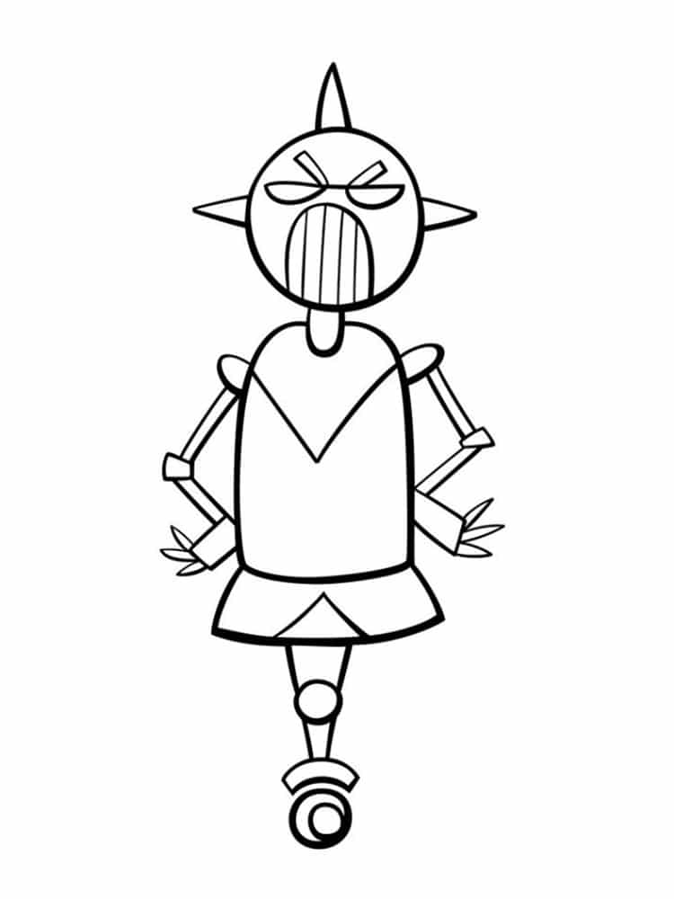 Coloriage Robot Pas Très Content - Robot à imprimer