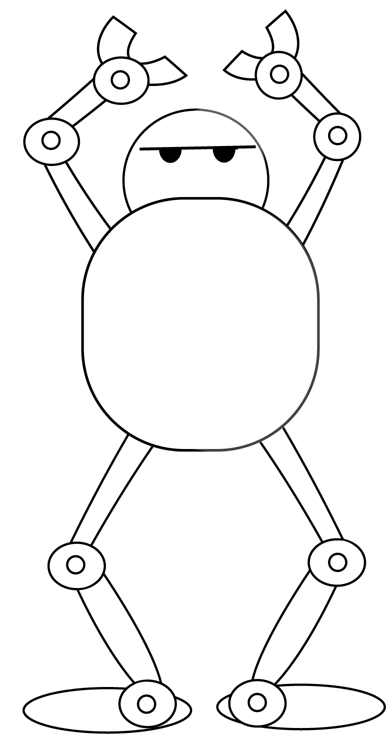 Coloriage Robot Qui Aime La Danser - Robot à imprimer