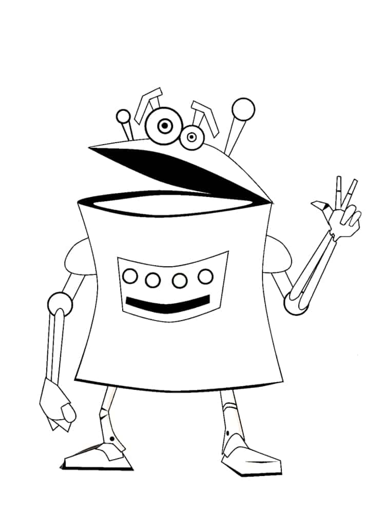 Coloriage Robot Similaire Android - Robot à imprimer