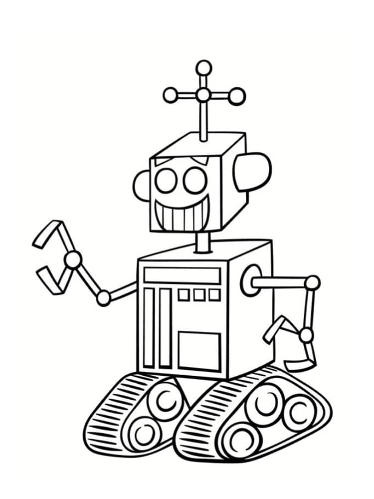 Coloriage Robot Transporteur - Robot à imprimer