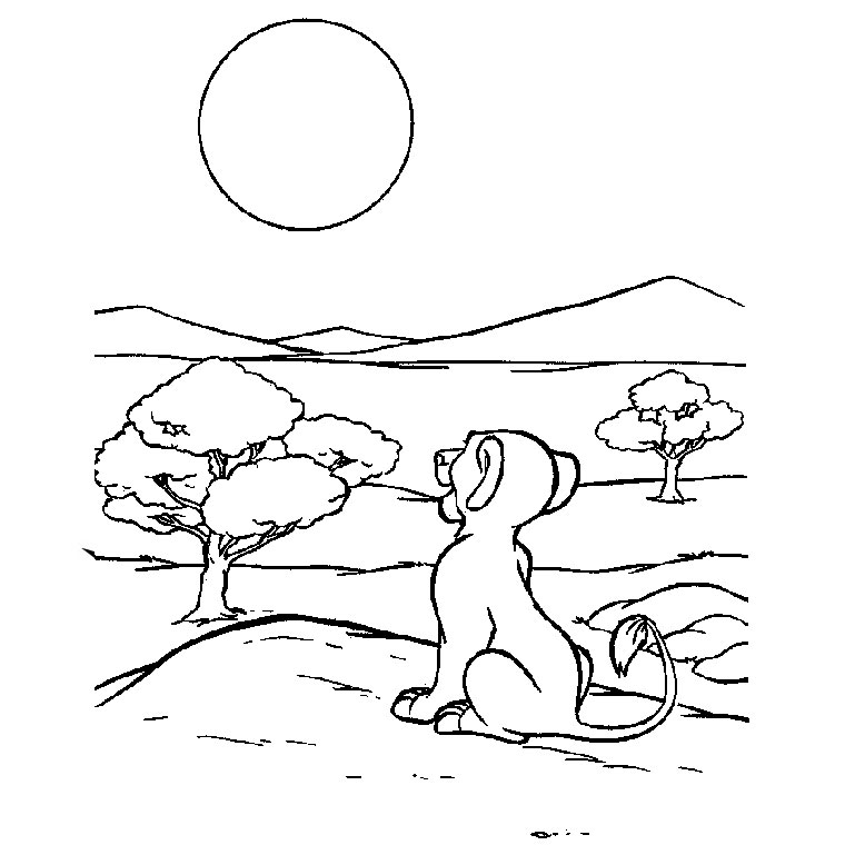 Coloriage Roi Lion 1 - Animaux à imprimer