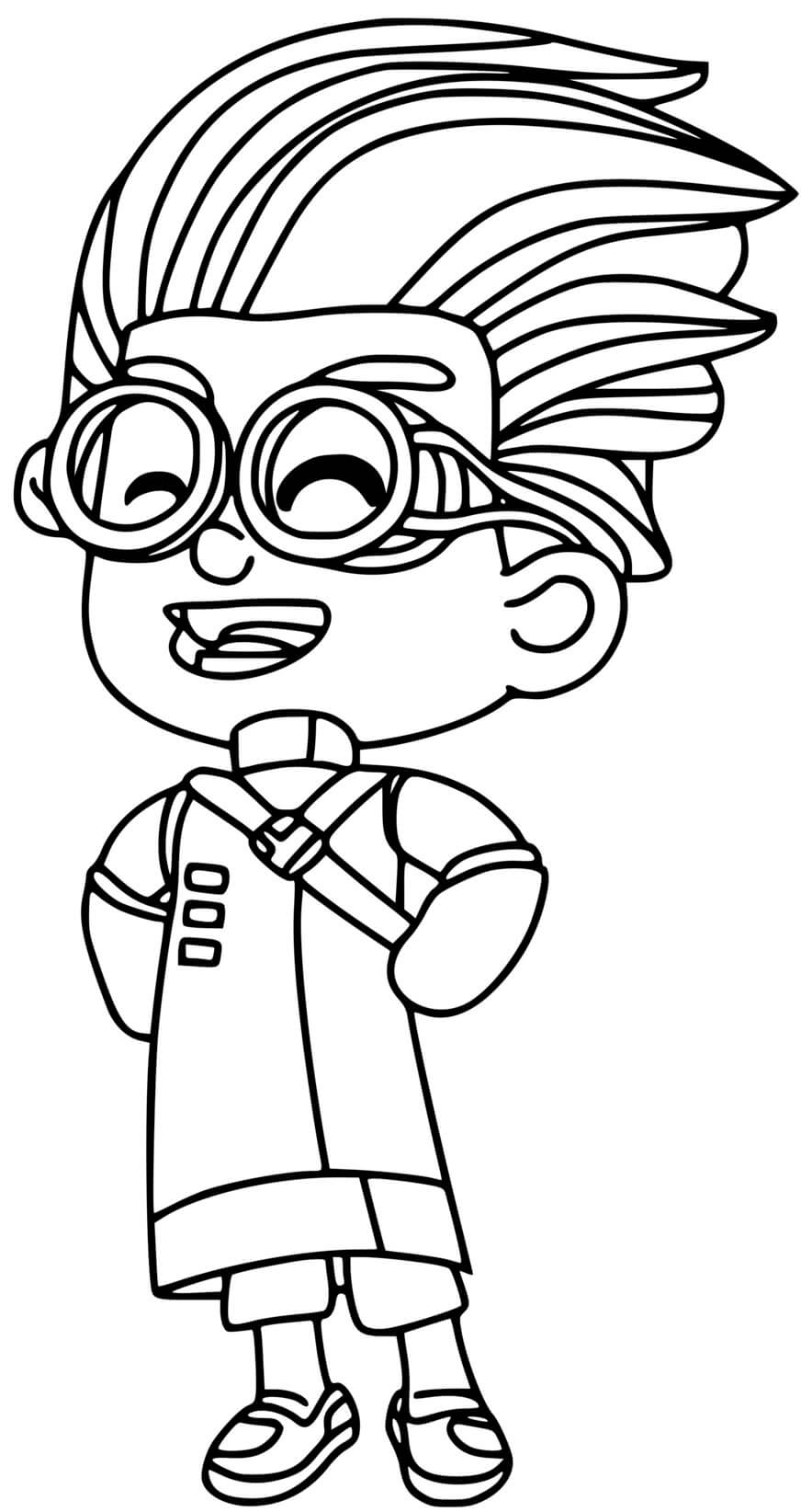 Coloriage Romeo Intelligence Hors Du Commun - Pyjamasques à imprimer