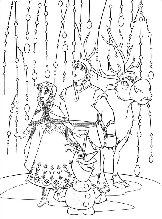Coloriage Royaume Arendelle - La Reine des neiges à imprimer