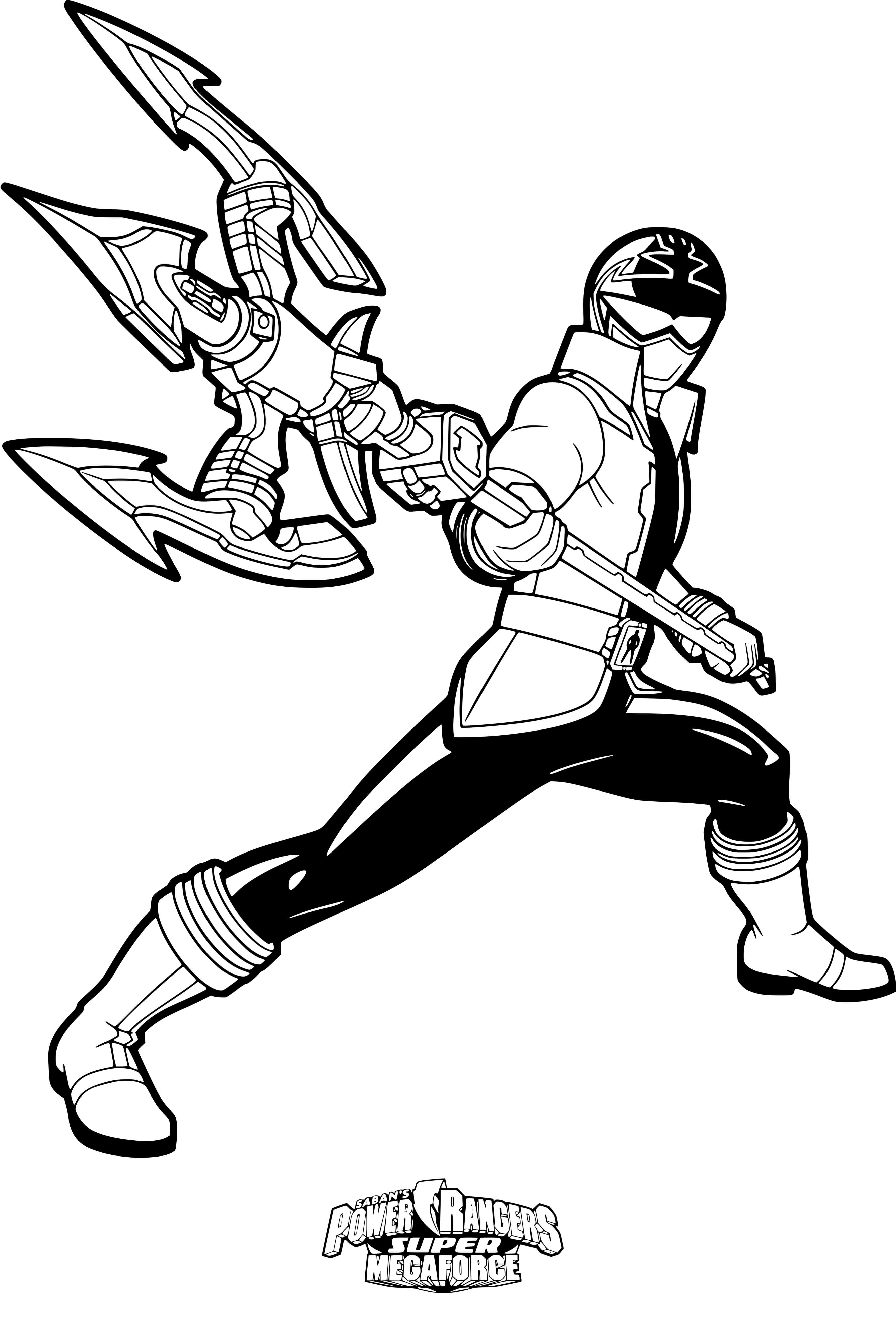 Coloriage Sabans Power Rangers Super Force Sword Magic - Power rangers à imprimer