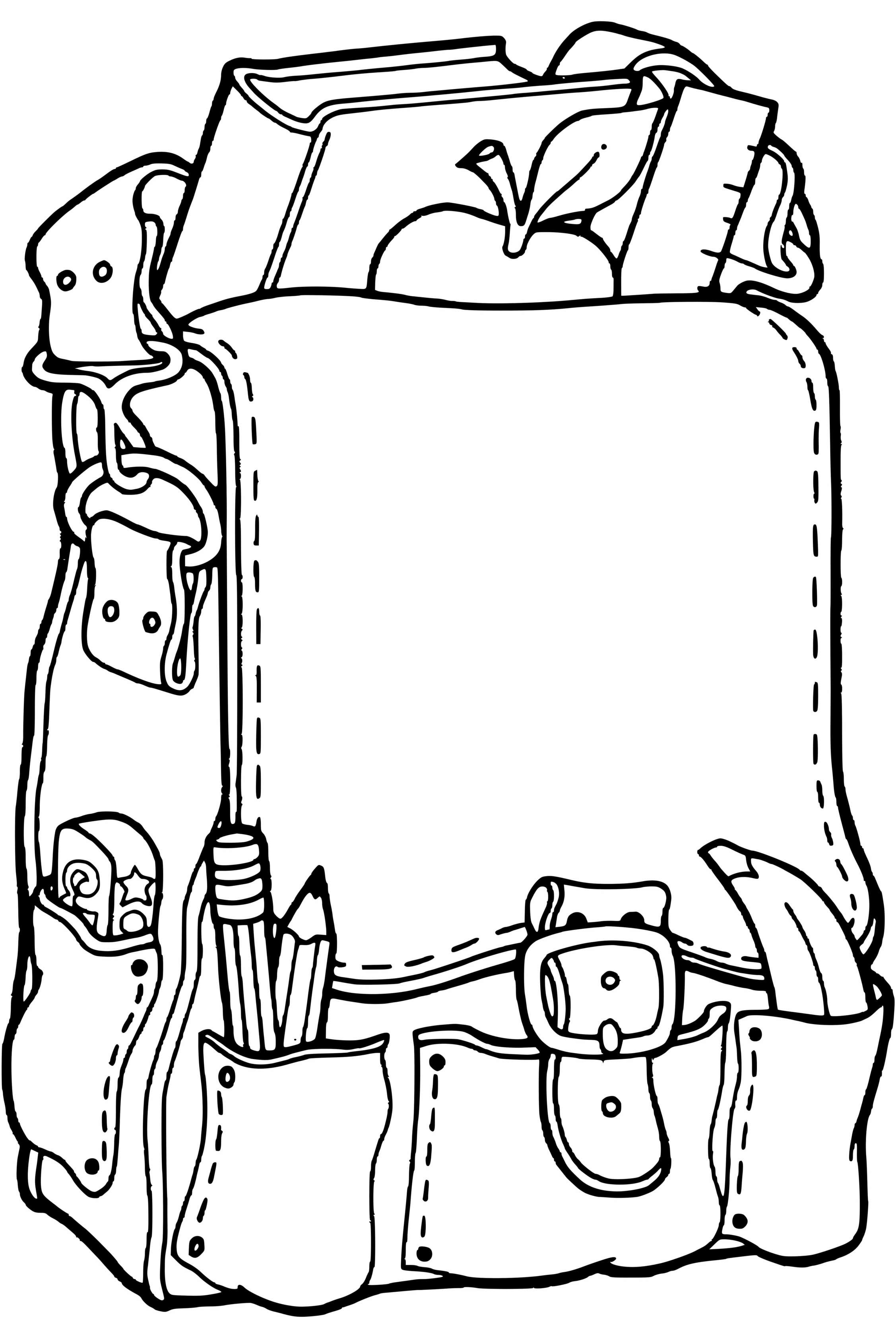 Coloriage Sac A Dos Cp1 Pour La Rentrée Scolaire - Rentrée scolaire à imprimer