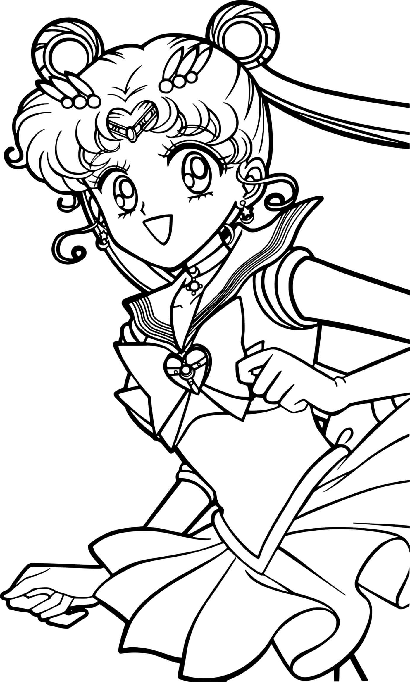 Coloriage Sailor Moon Fille Manga - Sailor moon à imprimer