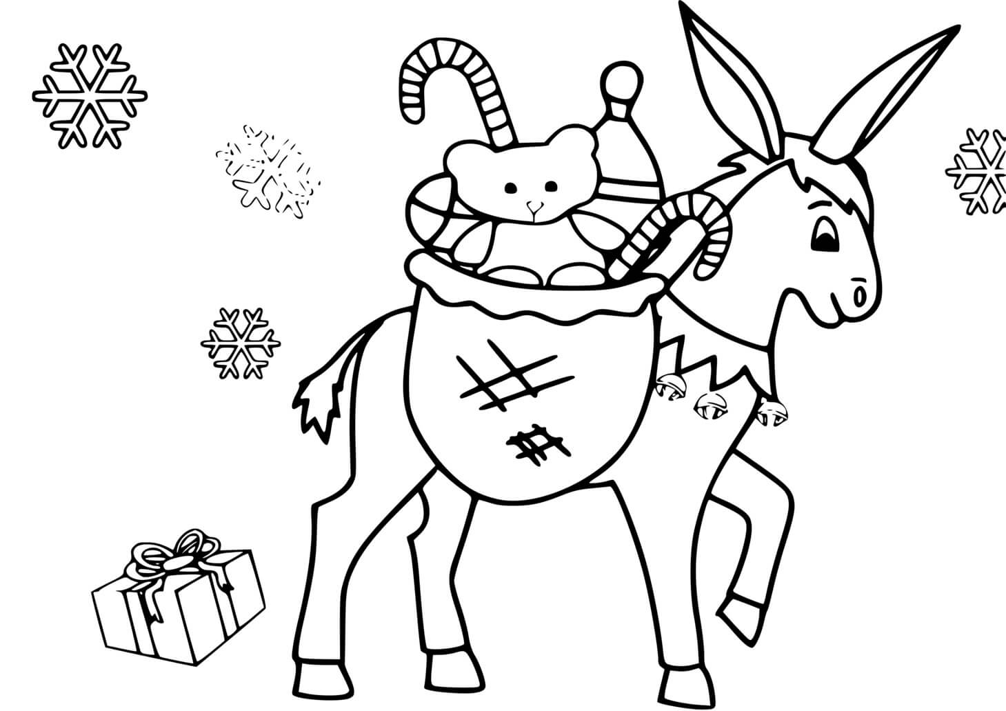 Coloriage Saint Nicolas Et Son Âne - Saint Nicolas à imprimer