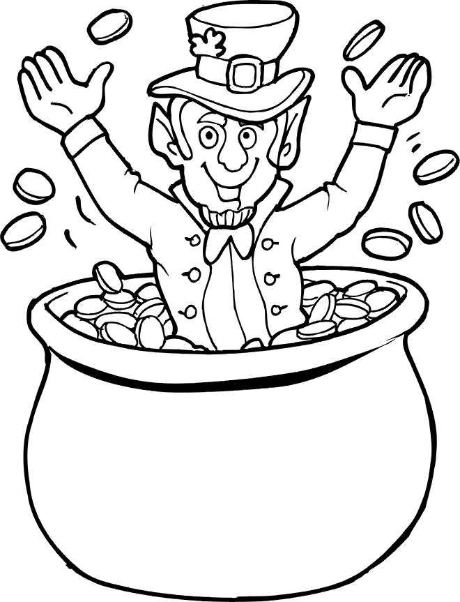 Coloriage Saint Patrick Dollars - Saint Patrick à imprimer