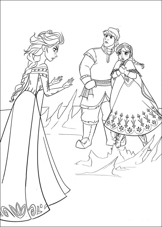 Coloriage Sans Retour - La Reine des neiges à imprimer