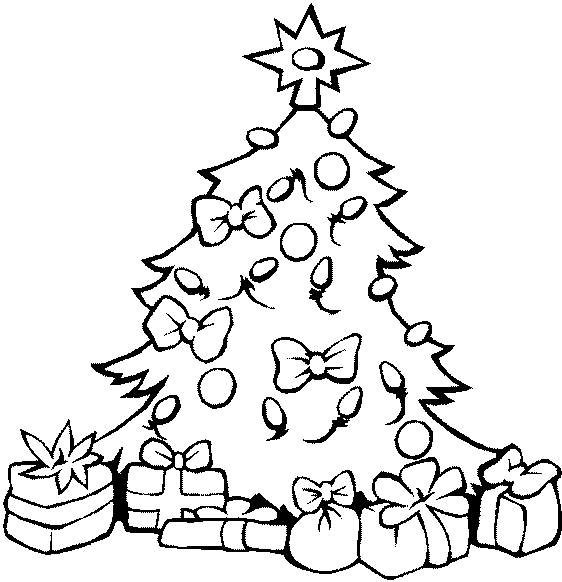 Coloriage Sapin De Noël Avec Des Boules Et Des Cadeaux - Sapin Noël à imprimer