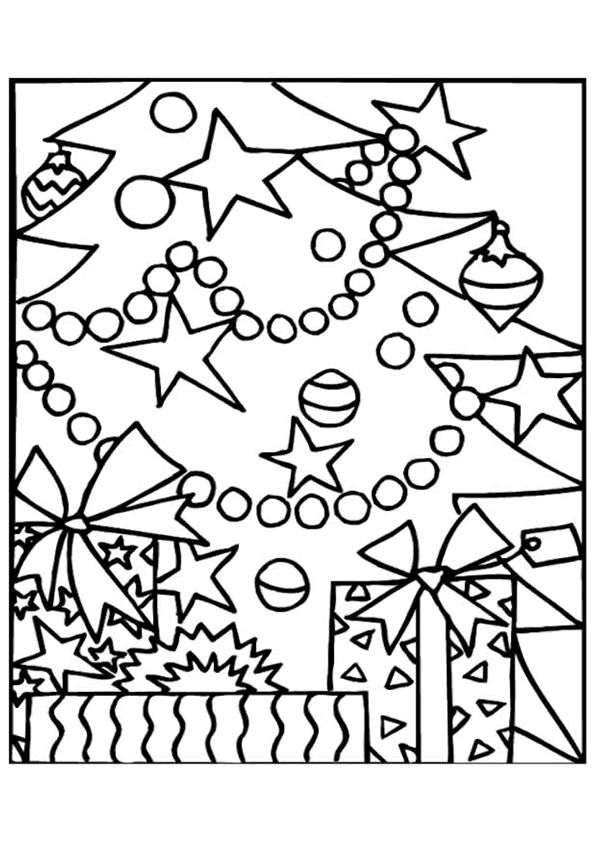 Coloriage Sapin De Noël Cadeaux - Sapin Noël à imprimer