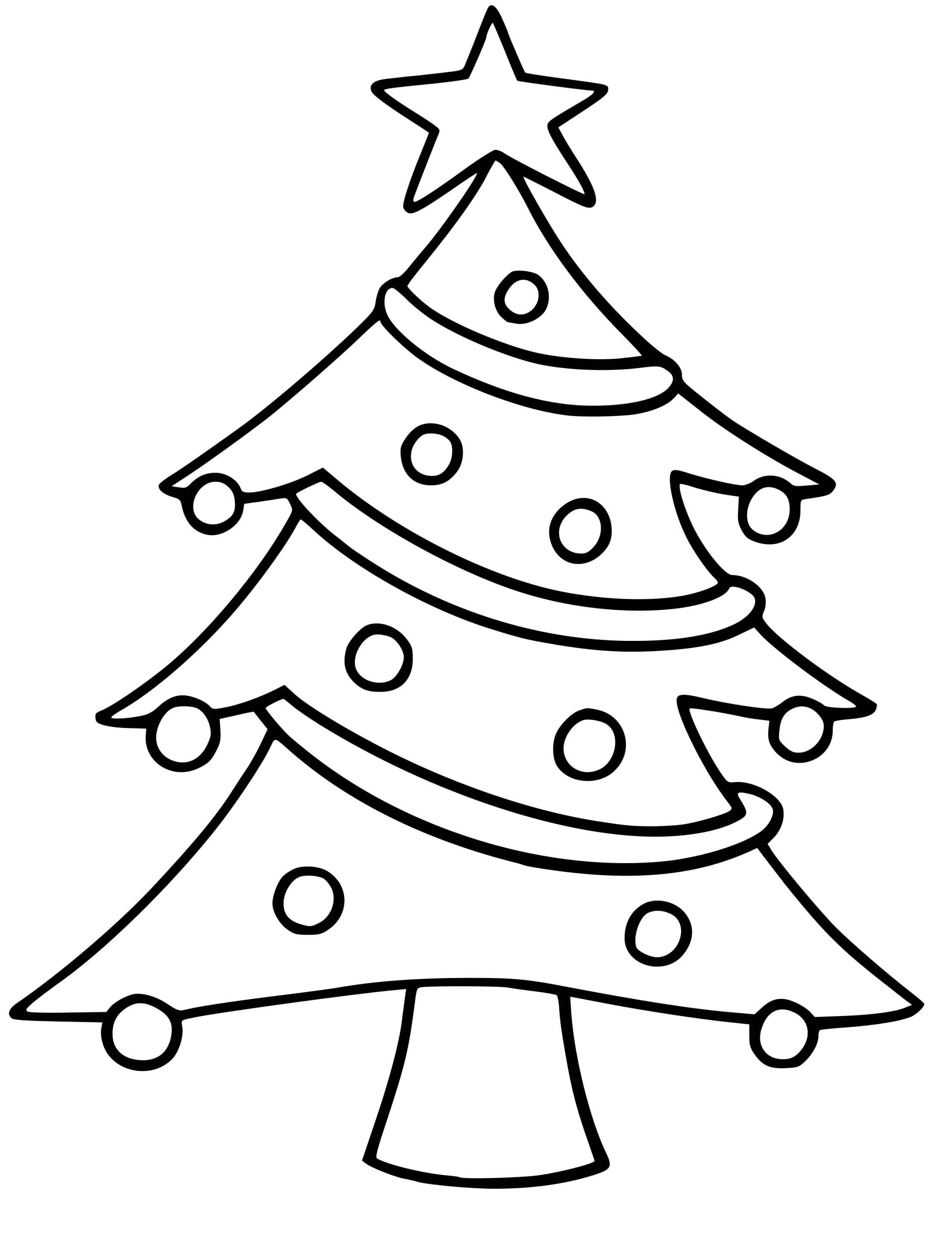 Coloriage Sapin De Noël Maternelle Prescolaire - Noël maternelle à imprimer