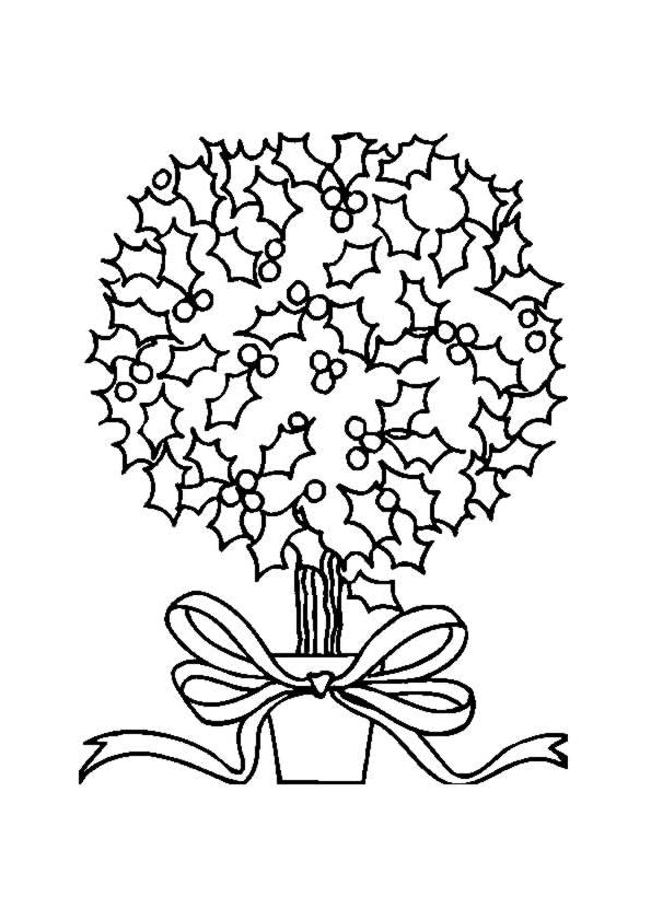 Coloriage Sapin De Noël Pot - Sapin Noël à imprimer