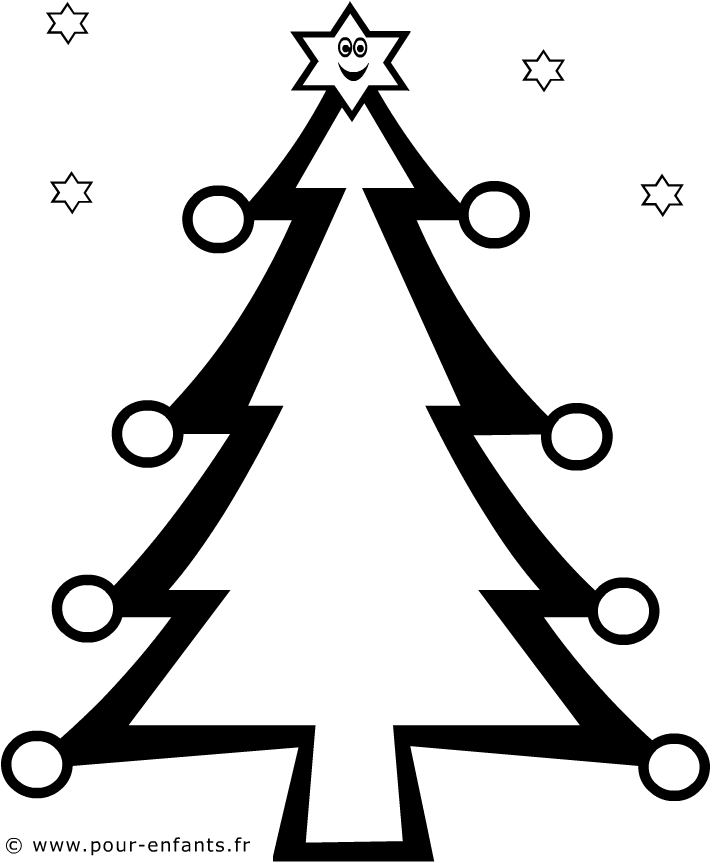 Coloriage Sapin De Noël Pour Enfant - Sapin Noël à imprimer