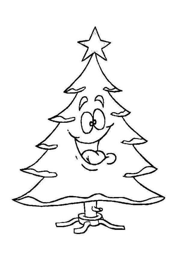 Coloriage Sapin De Noël Rigolo - Sapin Noël à imprimer