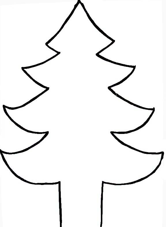 Coloriage Sapin De Noël Silouhette - Sapin Noël à imprimer