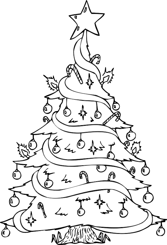 Coloriage Sapin De Noël Vert Facile - Sapin Noël à imprimer