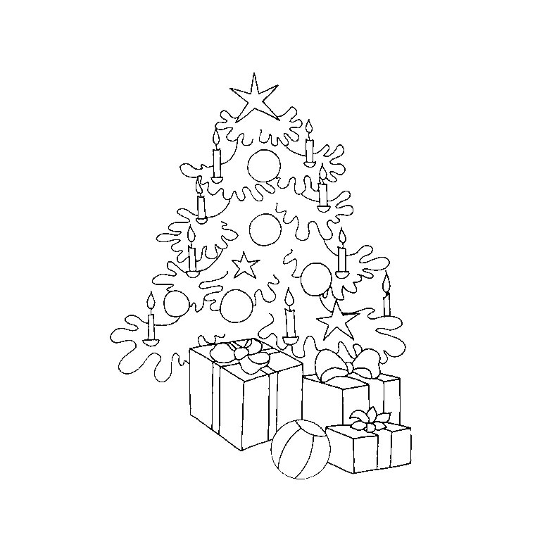 Coloriage Sapin De Noël Vierge - Sapin Noël à imprimer