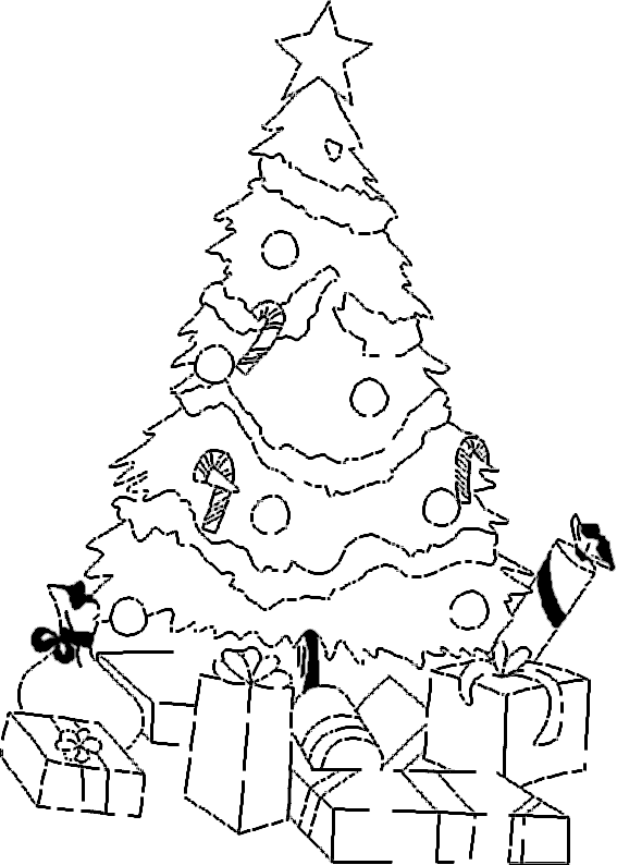 Coloriage Sapin De Noël - Arbre à imprimer