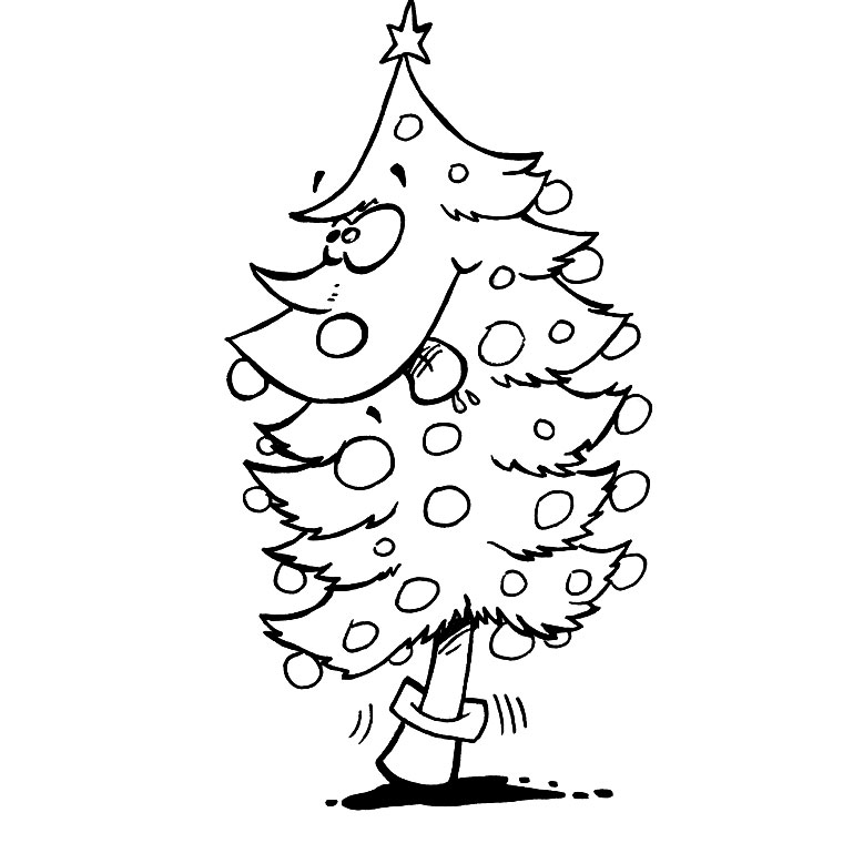Coloriage Sapin Facile - Sapin Noël à imprimer