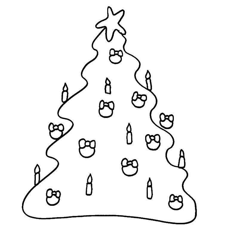 Coloriage Sapin Maternelle - Sapin Noël à imprimer