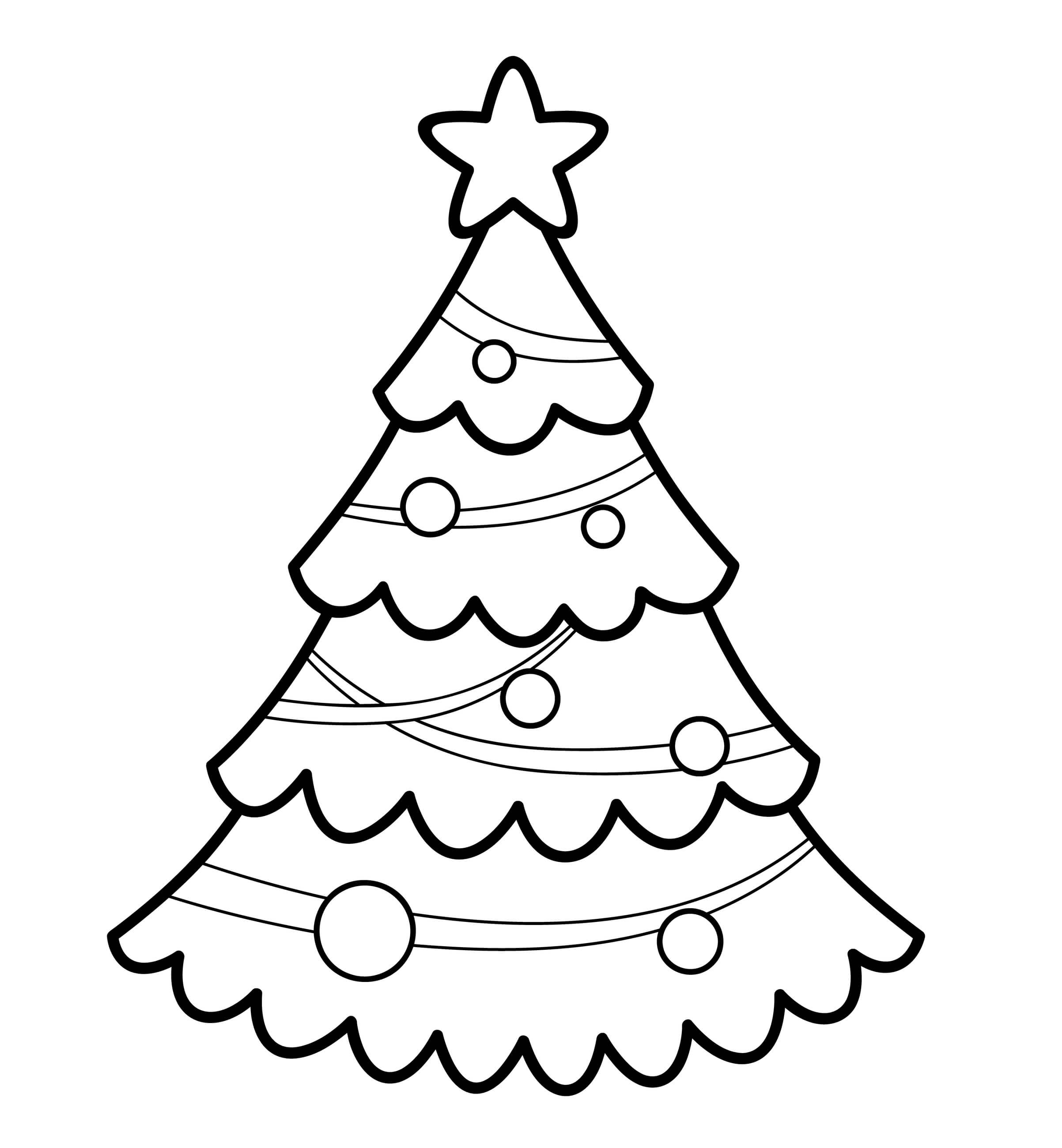 Coloriage Sapin Parure Noël Ambiance Festive - Noël à imprimer