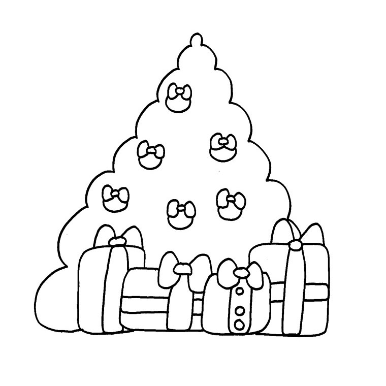 Coloriage Sapin Simple - Sapin Noël à imprimer