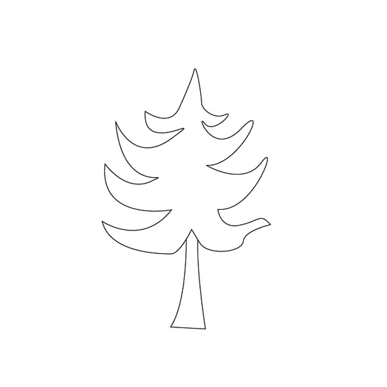 Coloriage Sapin Vert - Sapin Noël à imprimer