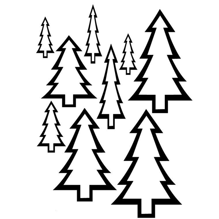 Coloriage Sapin Vierge - Sapin Noël à imprimer