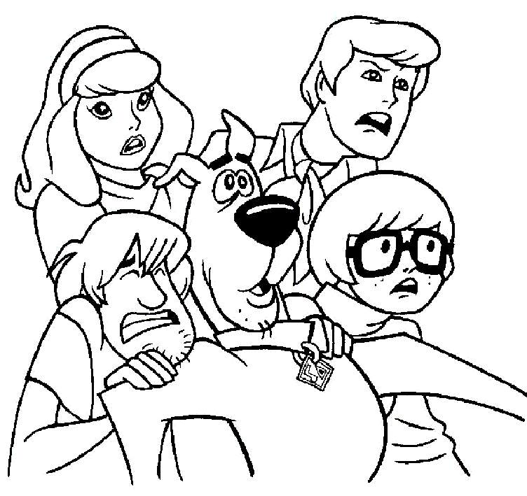 Coloriage Scoubidou Et Ses Amis - Scooby doo à imprimer