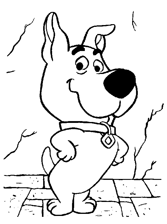 Coloriage Scrappy Doo Sourire - Scooby doo à imprimer