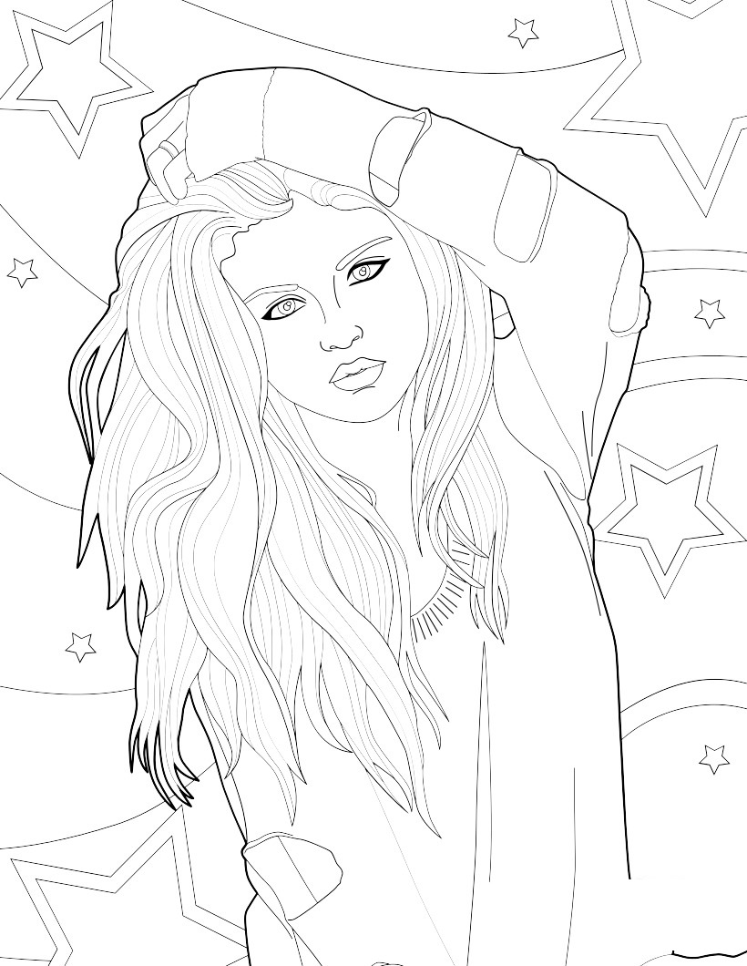 Coloriage Selena Gomez - Célébrité à imprimer