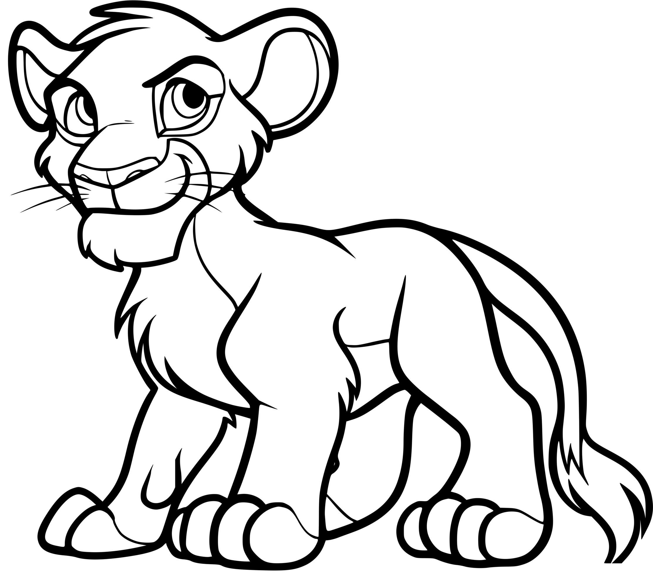 Coloriage Simba Fils Du Roi Mufasa - Simba à imprimer
